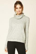 Forever21 Women's  Heather Grey Active Turtleneck Pullover