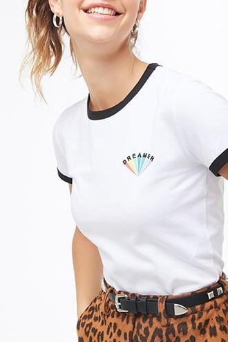 Forever21 Dreamer Graphic Ringer Tee