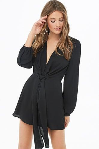 Forever21 Tie-front Crepe Romper