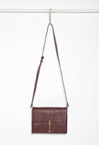 Forever21 Faux Leather Kiss-lock Crossbody (burgundy)
