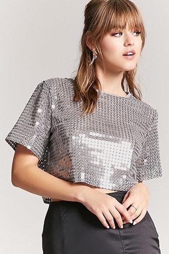Forever21 Sequin Crop Top