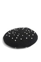 Forever21 Faux Pearl Wool Beret