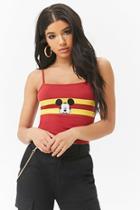 Forever21 Mickey Mouse Patch Crop Cami