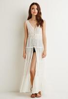 Love21 Lace-trimmed High-slit Maxi Dress