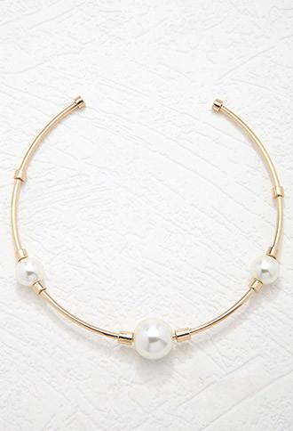 Forever21 Faux Pearl Collar Necklace