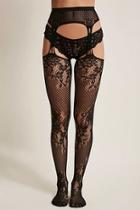 Forever21 Patchwork Floral Lace Stockings