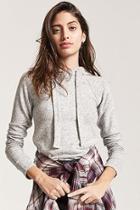 Forever21 Marled Pullover Hoodie
