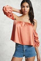 Forever21 Ruched Off-the-shoulder Top