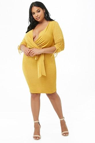 Forever21 Plus Size Bodycon Surplice Dress