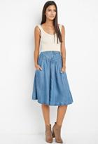 Love21 Life In Progress A-line Chambray Skirt