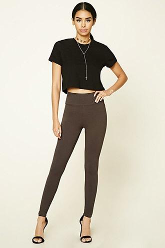 Forever21 Women's  Crepe Knit Leggings