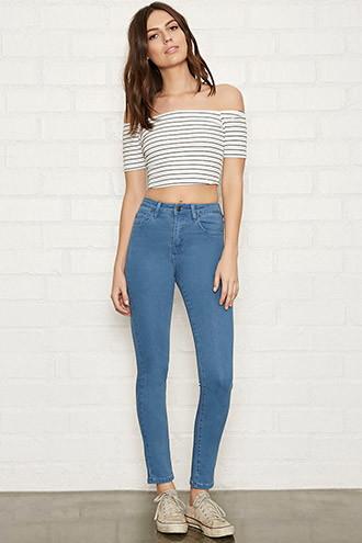 Forever21 Women's  Light Blue The Fairfax High Rise Jean
