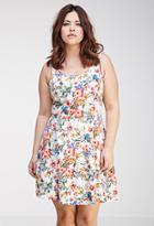 Forever21 Plus Size Tropical Print Fit & Flare Dress