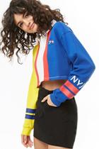 Forever21 Colorblock Cropped Shirt