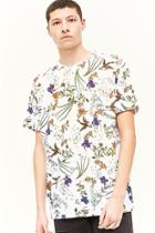 Forever21 Bird & Floral Print Tee