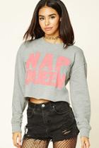 Forever21 Women's  Nap Queen Graphic Pullover