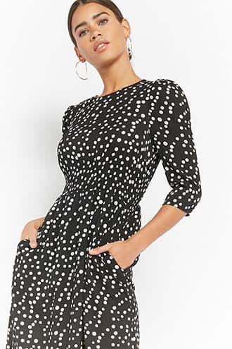 Forever21 Smocked Polka Dot Dress