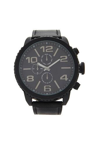 21 Men Black Men Matte Analog Watch