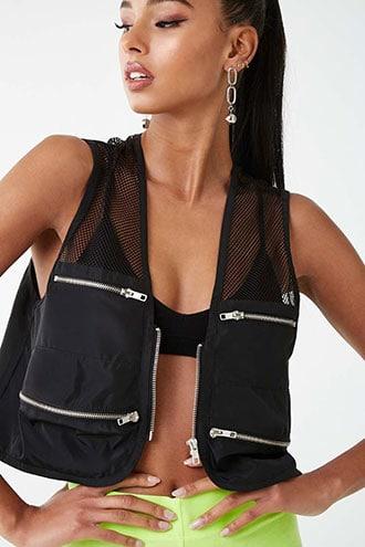 Forever21 Mesh Utility Vest