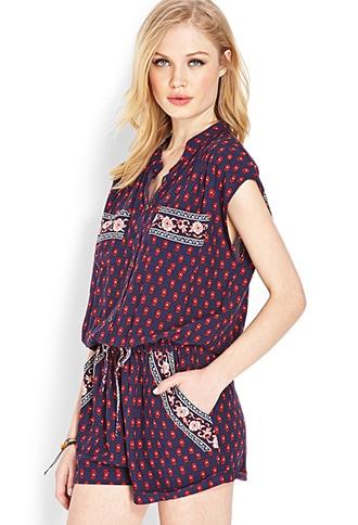 Forever21 On The Range Spotted Romper