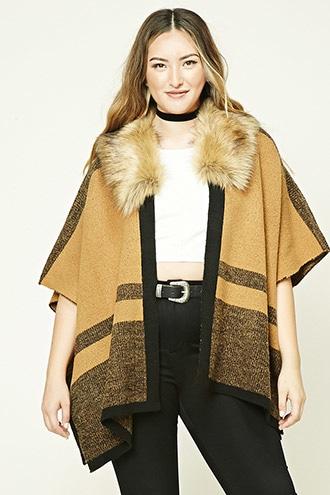 Forever21 Plus Women's  Plus Size Faux Fur Shawl