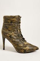 Forever21 Camo Print Puffer Ankle Boots