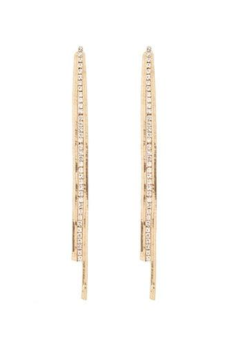 Forever21 Rhinestone Serpentine Duster Earrings