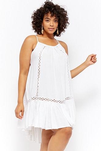 Forever21 Plus Size Boho Me Crochet-trim Cami Dress