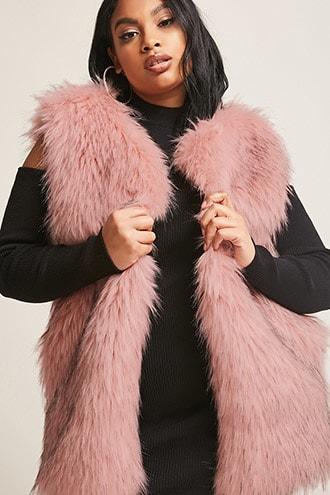 Forever21 Plus Size Shaci Faux Fur Vest