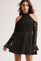 Forever21 Open-shoulder Crochet Dress