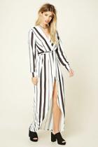 Forever21 Women's  Black & White Selfie Leslie Striped Romper