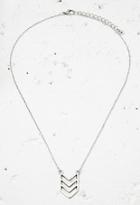 Forever21 Cutout Chevron Charm Necklace (b.silver)