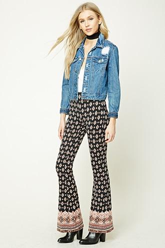 Forever21 Ornate Flared Pants