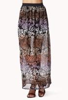 Forever21 Striped Tribal-inspired Maxi Skirt