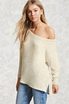 Forever21 Marled Knit High-low Top