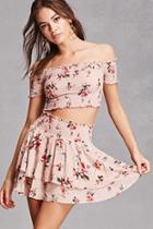 Forever21 Floral Two-piece Skirt Set
