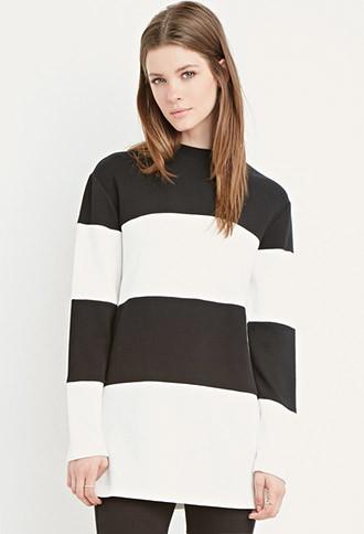 Forever21 Longline Colorblock Sweater