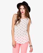 Velveteen Bow Print Top