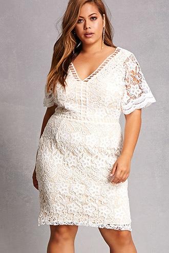 Forever21 Soieblu Crochet Shift Dress