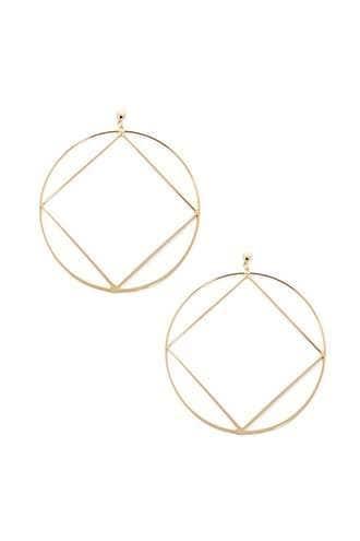Forever21 Oversized Geo Hoop Earrings