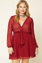 Forever21 Plus Women's  Plus Size Plunging Mini Dress