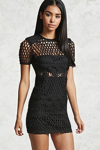 Forever21 Semi-sheer Knit Mini Dress