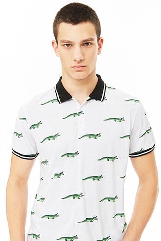 Forever21 Alligator Print Polo