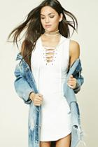 Forever21 Faux Suede Lace-up Mini Dress