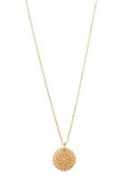 Forever21 Gold & Cream Filigree Charm Necklace