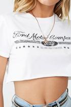 Forever21 Ford Graphic Cropped Tee