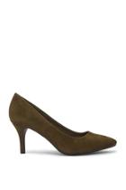 Forever21 Women's  Olive Faux Suede Pumps