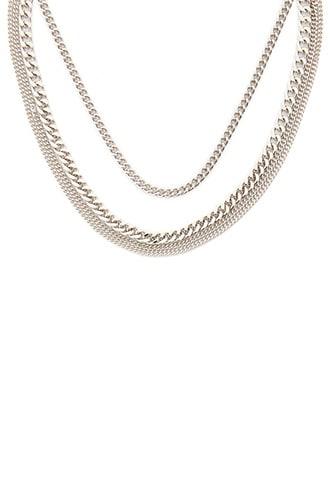 Forever21 Layered Curb Chain Necklace Set