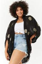 Forever21 Plus Size Floral Embroidered Kaftan