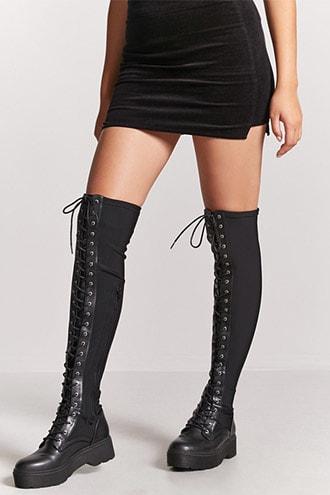 Forever21 Combat Over-the-knee Boots